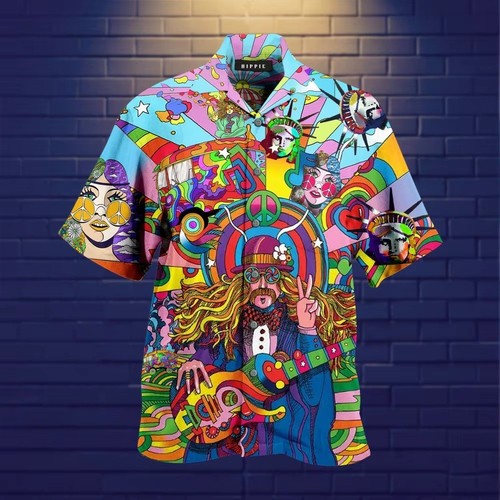 Mens button down psychedelic - mens,