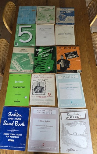 Vintage accordion sheet music - accordion,
