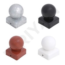 Square Metal Steel Fence Gate Post Cap With Ball Flange 50mm x 50mm 2"