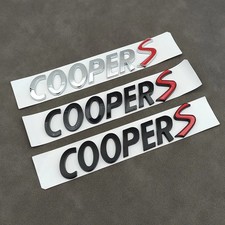 Black Cooper S Rear Badge