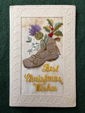 WW1 Silk Postcard, Soldiers