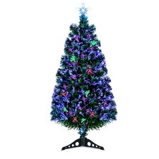 3Ft Pre Lit Fiber Optic Christmas Xmas Tree Colour Changing Xmas Lights Star UK