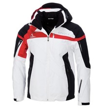 Spyder Mens Titan XTL 20/25K Winter Ski Jacket With Hood White Red Black Size M
