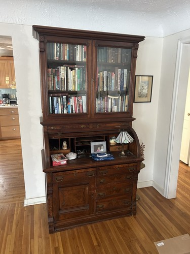 Victorian oak bureau - victorian, bookcase