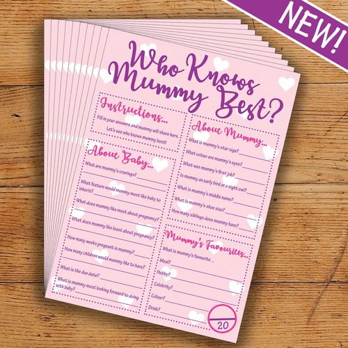 Baby shower game who - game,
