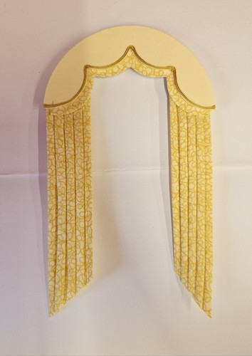 Dolls house miniature curtains - house,