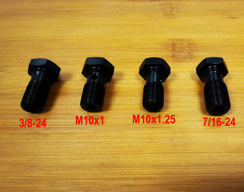Black single banjo bolt - black,