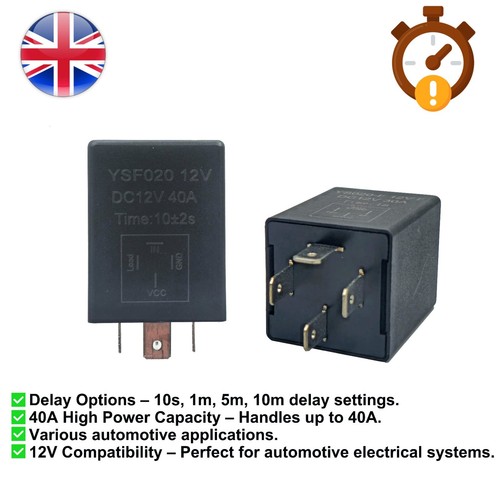 Car time delay relay - time, 12v