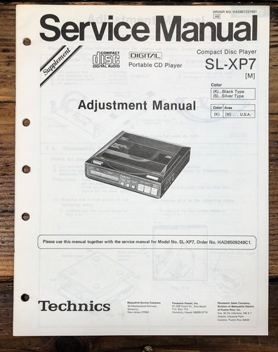 Technics xp7 player - sl-xp7, cd