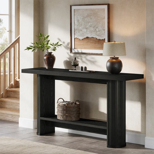 Inch black console table - inch,