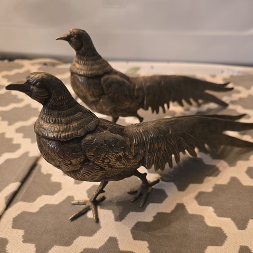 Silver plated bronze pair - plated,