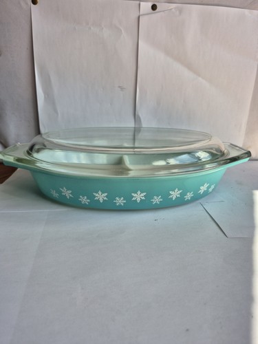 Vintage pyrex snowflake blue - pyrex,