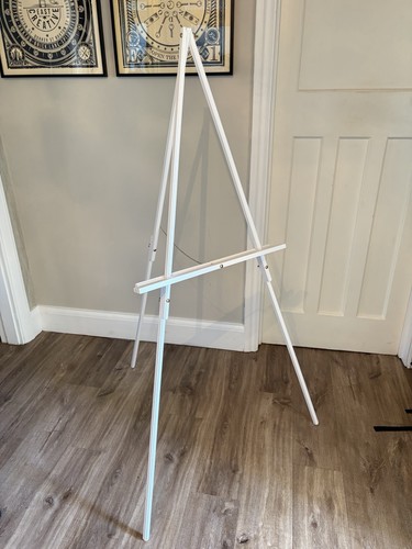 White wooden easel tripod for - easel,