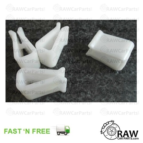 White plastic clip - 4x,