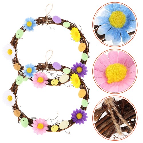 Spring easter egg wreaths 2pcs - egg,