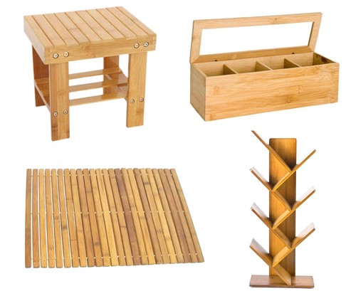 Bamboo bath stool mat - bath,