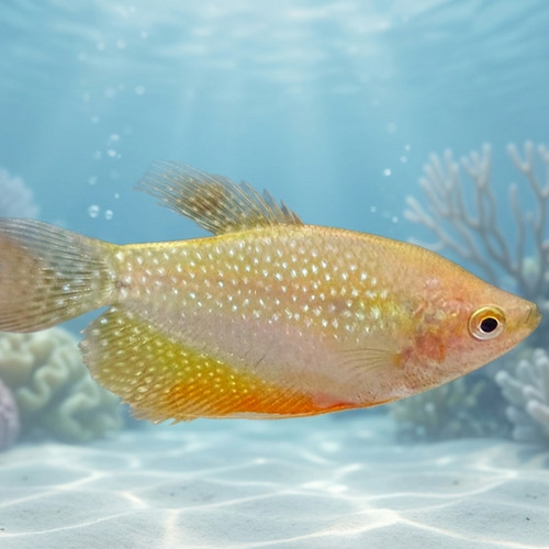 Gold leeri pearl gourami live - gold,