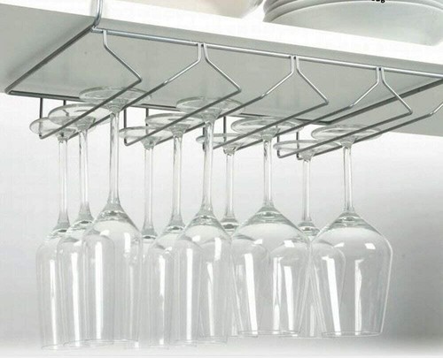 Under shelf wine glass holder - glass,