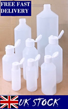 Plastic Bottles Natural HDPE with Flip Top Lid 30/50/100/150/200/250/500/1Liter 