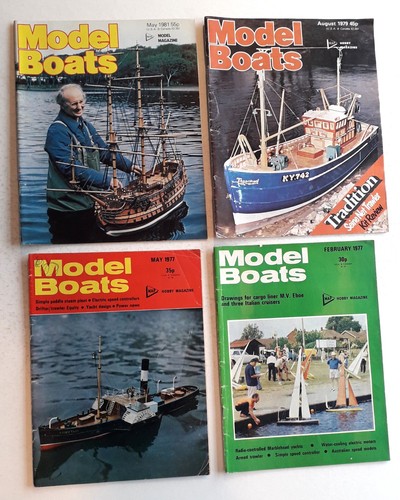 Vintage model boats - x4,
