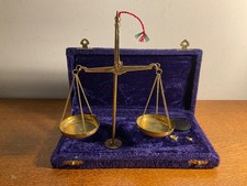 Small Vintage Brass Weighing