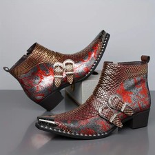 Men's Snakeskin Print Western