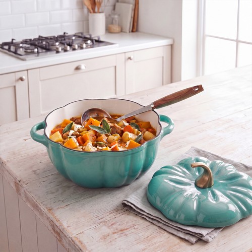 Cast iron enamel casserole - cast,