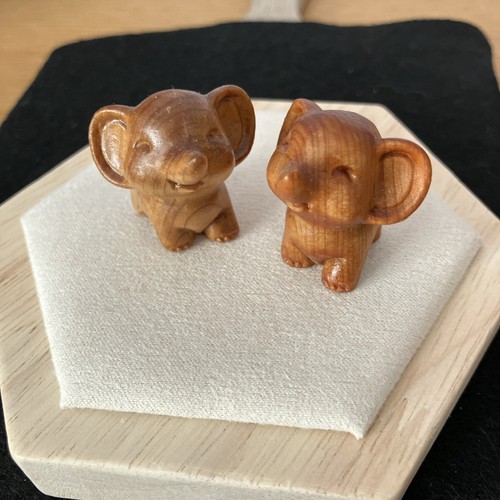Elephants wooden hand carved - elephants,