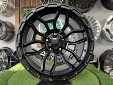 4X 15" 6X139.7 Toyota Land Cruiser Style Black Half Matt Wheels: Fits For Hilux