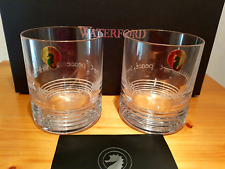 Waterford Whiskey Glasses Gift Set Ogham Peace Tumblers New Boxed With Certific