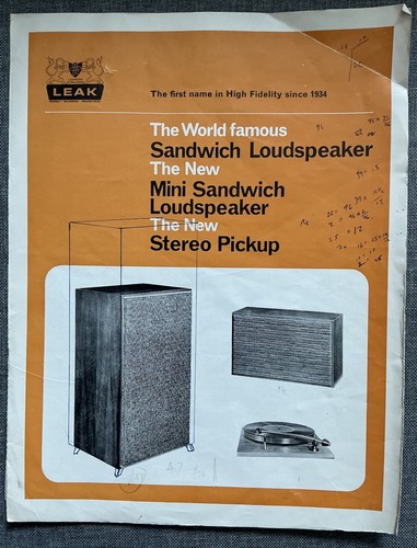 Leak sandwich speakers orginal - leak,