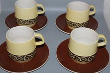 4 VINTAGE CARLTON WARE YELLOW