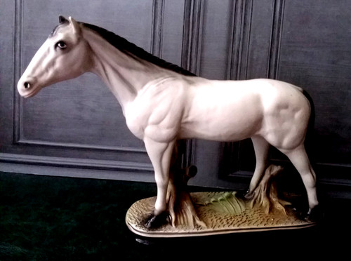 Vintage ceramic large horse - ceramic,