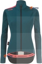 Santini Women's Sport Vega Multi-Winter Jacket Synthetic Unique Large Teal