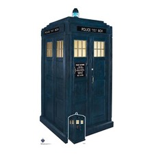 The Tardis Doctor Who Lifesize Cardboard Cutout 60th Anniversary and Free Mini