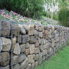 Gabion Stone Basket Retaining Wall Garden 4mm Wire Cage Fench Galvanized Steel