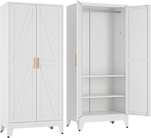 Metal wardrobe closet - metal,