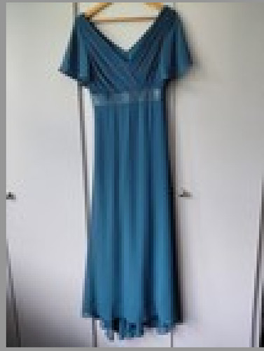 Ever pretty teal chiffon - pretty, maxi