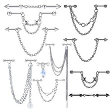 Double Piercing Dangle Chain