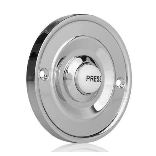 Chrome round bell push - chrome,