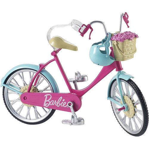 Barbie bicycle with basket - with, of