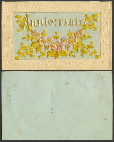 Ww1 silk embroidered - ww1, french