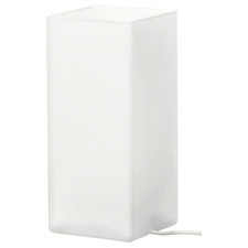 New IKEA GRÖNÖ Frosted Glass Table Lamp White 22cm Modern Minimalist Bedside