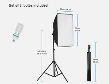 3 X 150W Softbox Lighting Kit