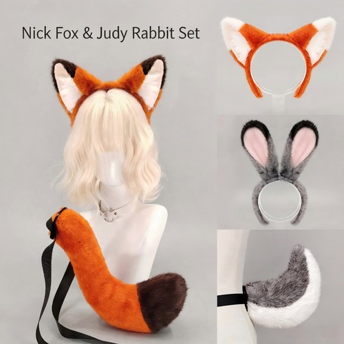 Soft plush foxes ears headband - soft,