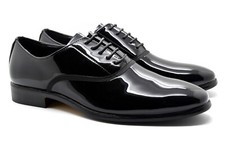 Mens Formal Patent Shiny Party Lace Up Wedding Tuxedo Suit Dress Office Shoes Uk