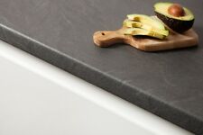 Grey Slate Laminate Worktops, Matt Textured - 3m, 4m Lengths, 38mm Thick Tops