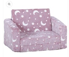 AIYAPLAY 2 in 1 Kids Foldable Chair with Glow in The Dark Stars Moon Design,...