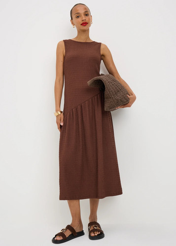 Chocolate brown textured drop - brown,