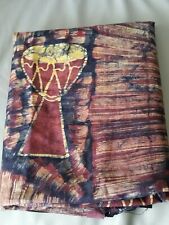 African Hand Dyed  Batik Fabric Ethnic Print Cotton Artwork Wall Hanging cloth.